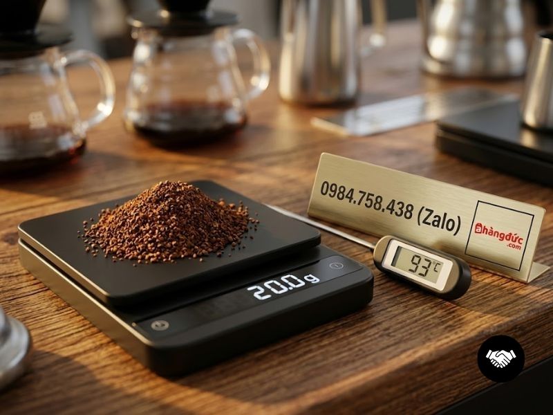 Hướng Dẫn Sử Dụng Máy Pha Cà Phê Phin Chuẩn Barista & Bí Quyết Tỷ Lệ Vàng 7 Tầm quan trọng của tỷ lệ và nhiệt độ khi dùng máy pha cà phê phin