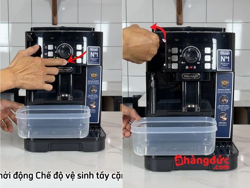 Bước 2_ Kích hoạt chế độ tẩy cặn tự động