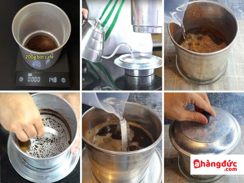 Cách pha cafe phin lớn chuẩn theo từng phút