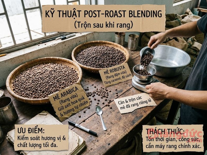 Kỹ thuật Post-roast Blending (Trộn sau khi rang)