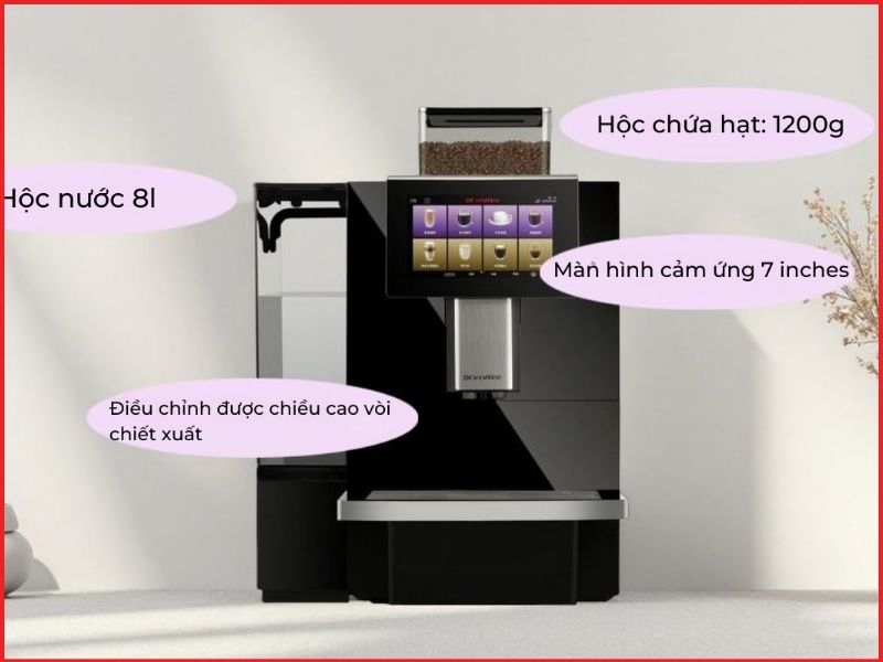 Máy pha cà phê Dr.Coffee F11 Pro_ Giải pháp Bean-to-Cup 100 ly_ngày