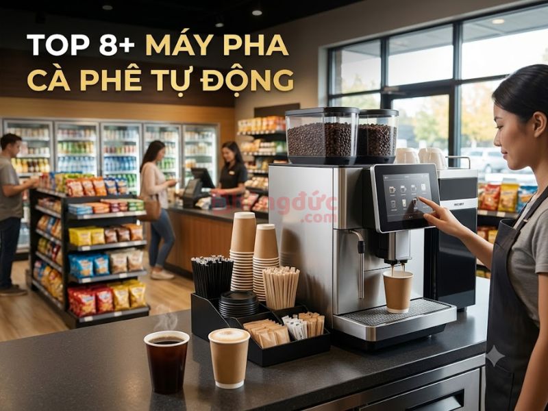 Máy pha cà phê tự động cho siêu thị tiện lợi 8+