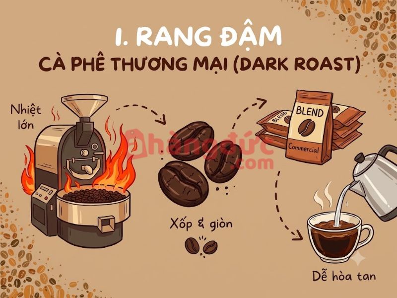 Mức độ rang đậm (Dark Roast)