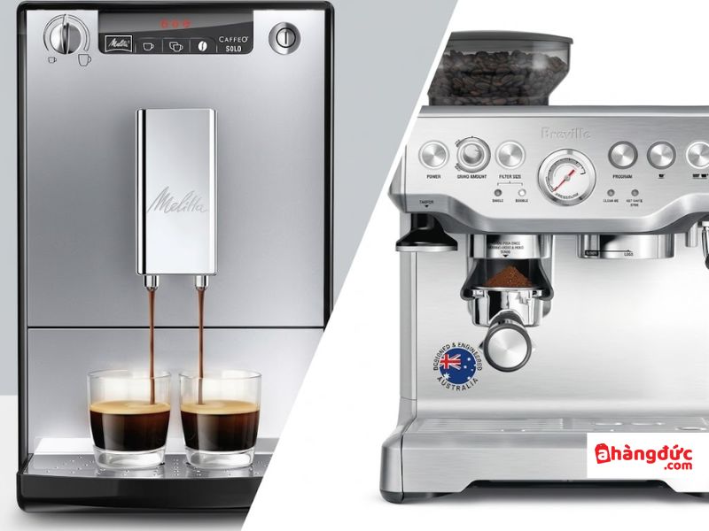 so sánh máy pha cà phê tự động và bán tự động